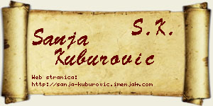 Sanja Kuburović vizit kartica